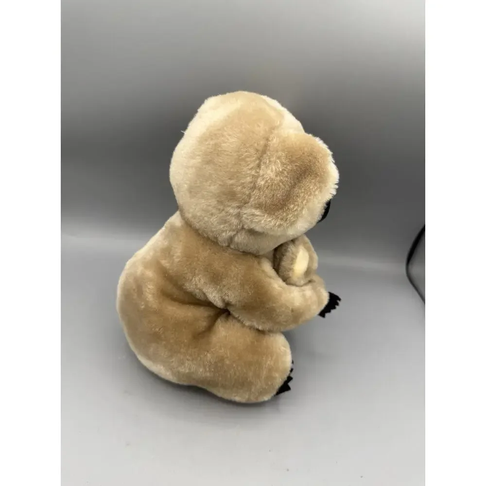 Vintage Dakin Koala Bear Plush With Baby Stuffed Animal 9” Brown Tan